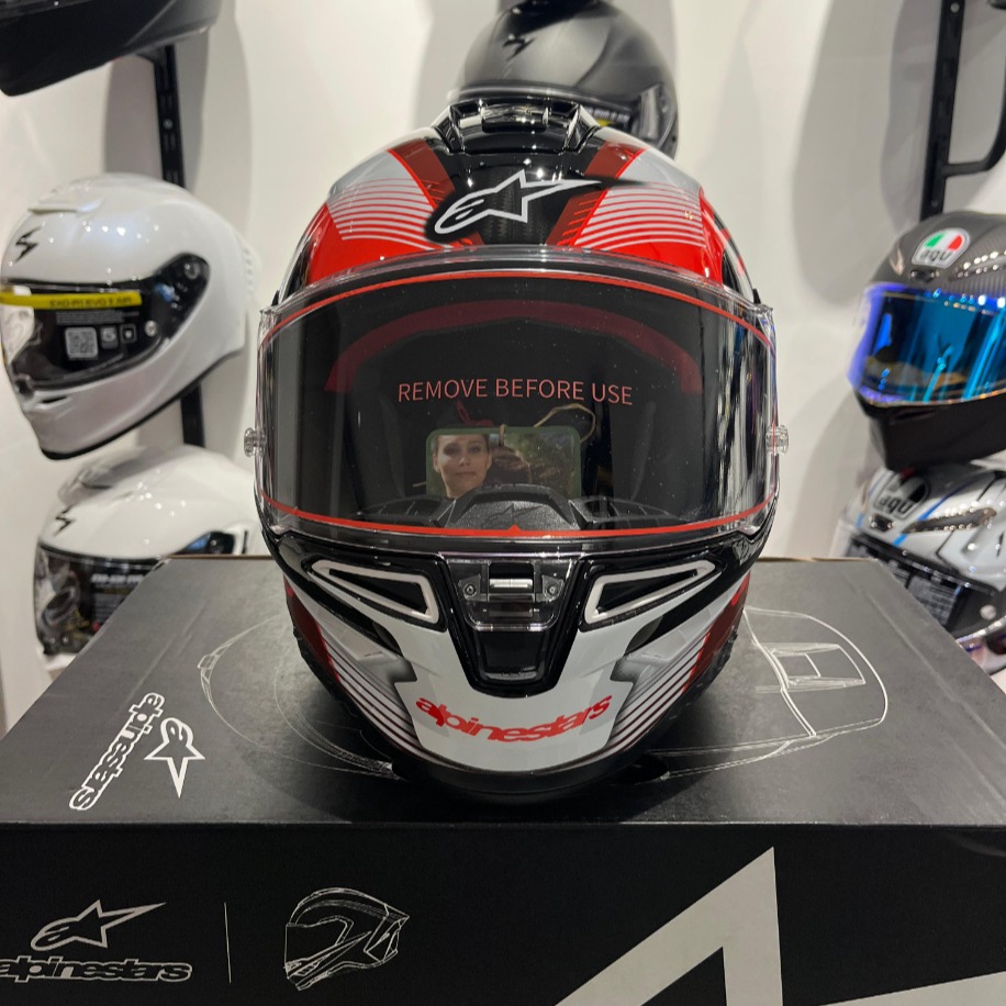 Orjinal Alpinestars Supertech R10 Carbon Team Siyah / Kırmızı / Beyaz