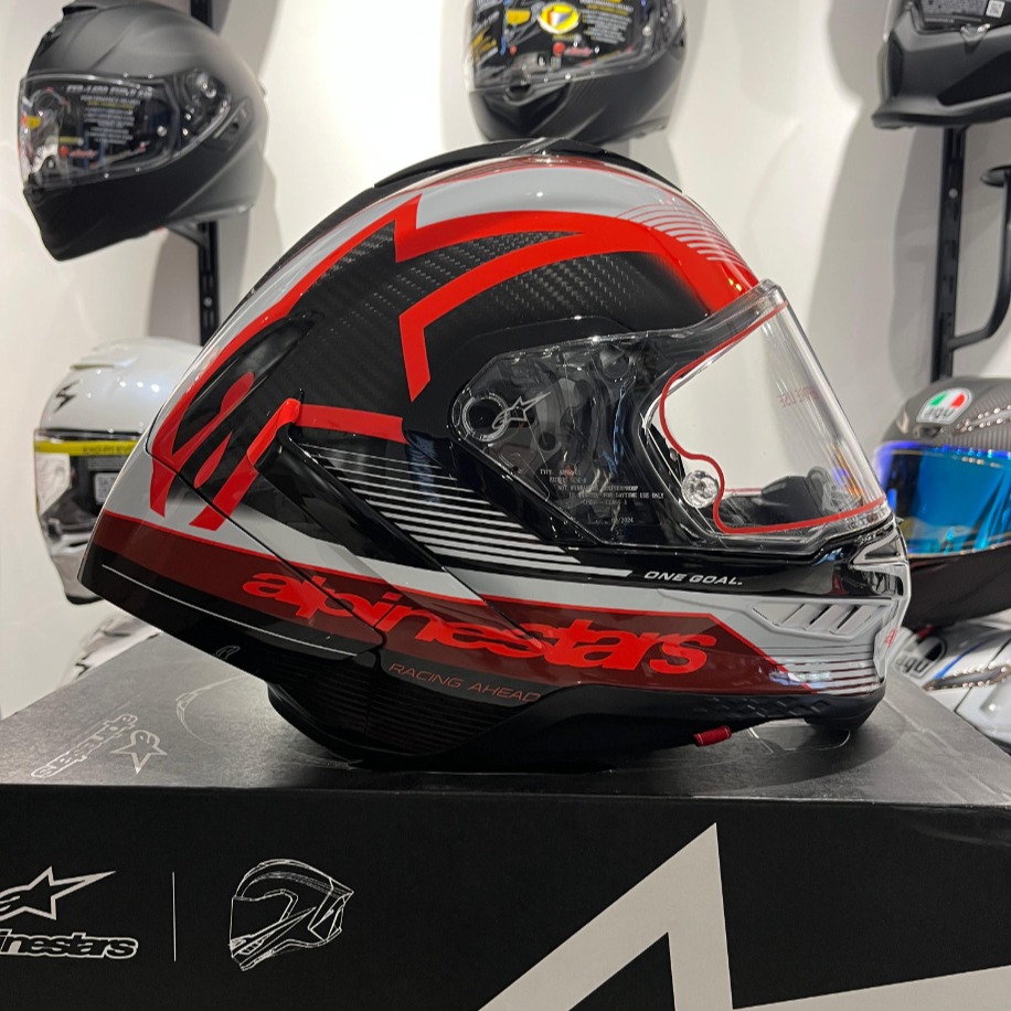 Orjinal Alpinestars Supertech R10 Carbon Team Siyah / Kırmızı / Beyaz