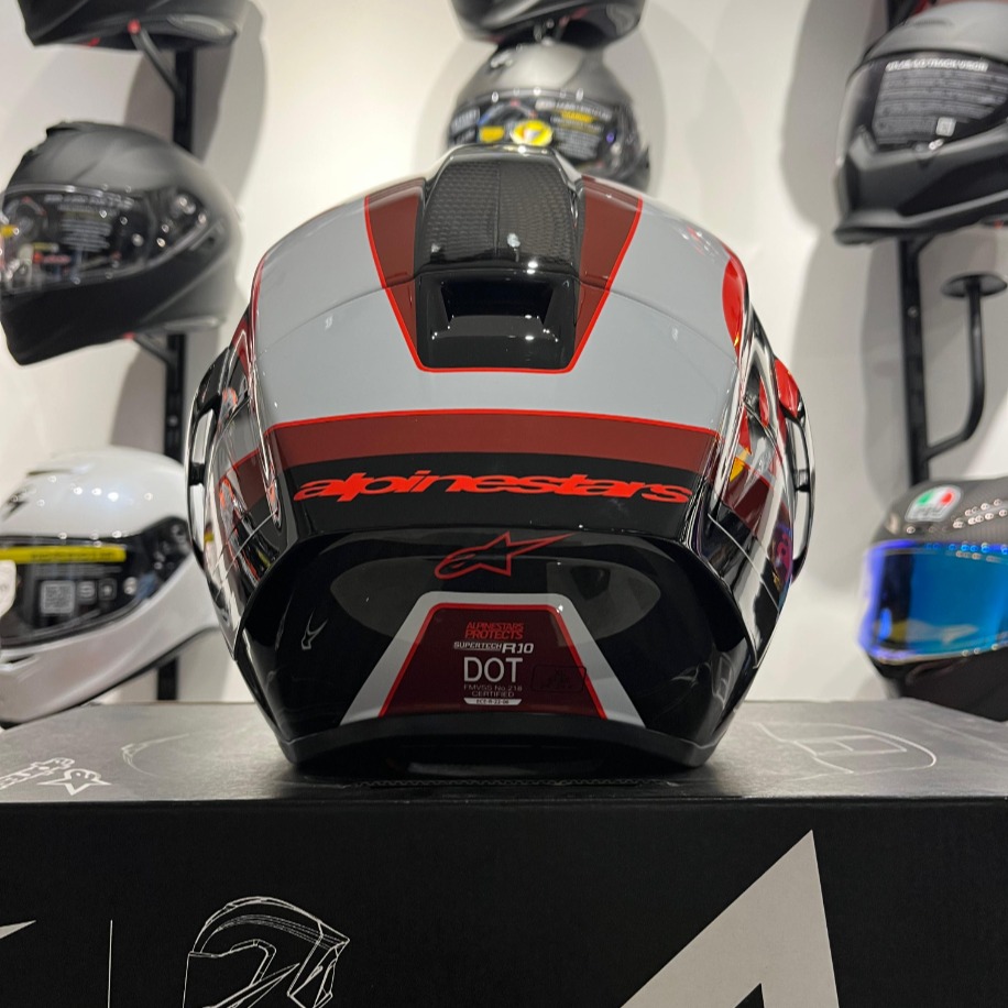 Orjinal Alpinestars Supertech R10 Carbon Team Siyah / Kırmızı / Beyaz