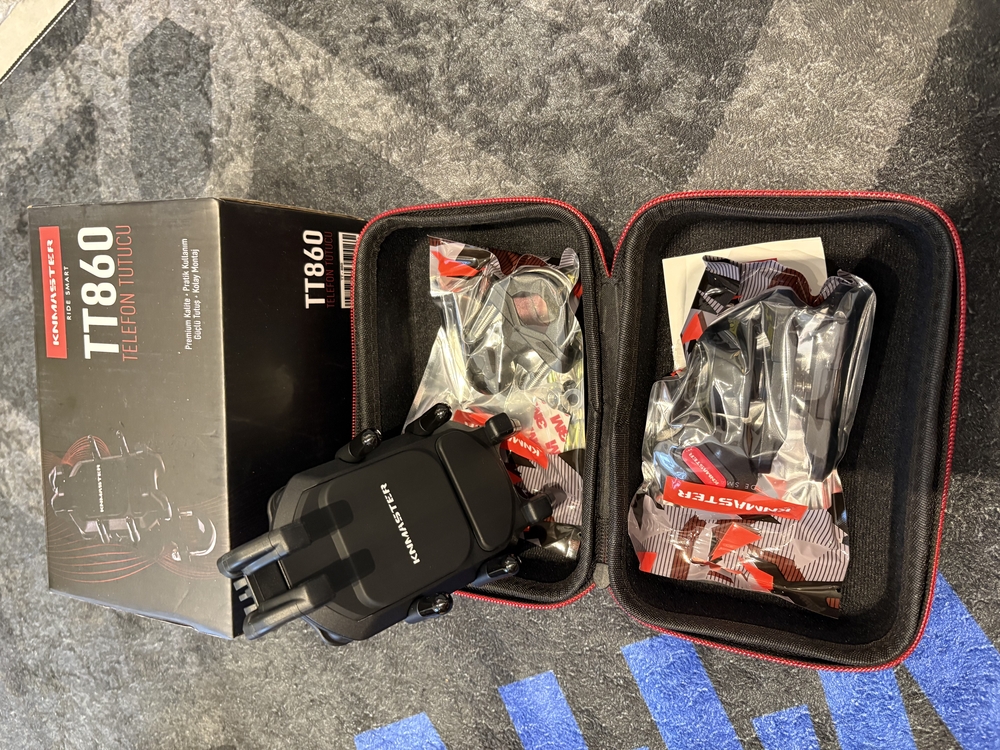 KNMASTER TT-860 TİTREŞİM ÖNLEYİCİ TÜM MOTOSİKLETLERE UYUMLU TELEFON TUTUCU