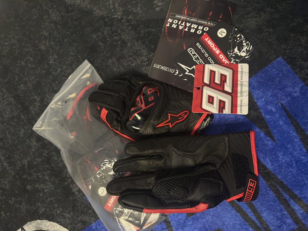 ALPİNESTARS SİYAH KIRMIZI HAKİKİ DERİ ELDİVEN M03