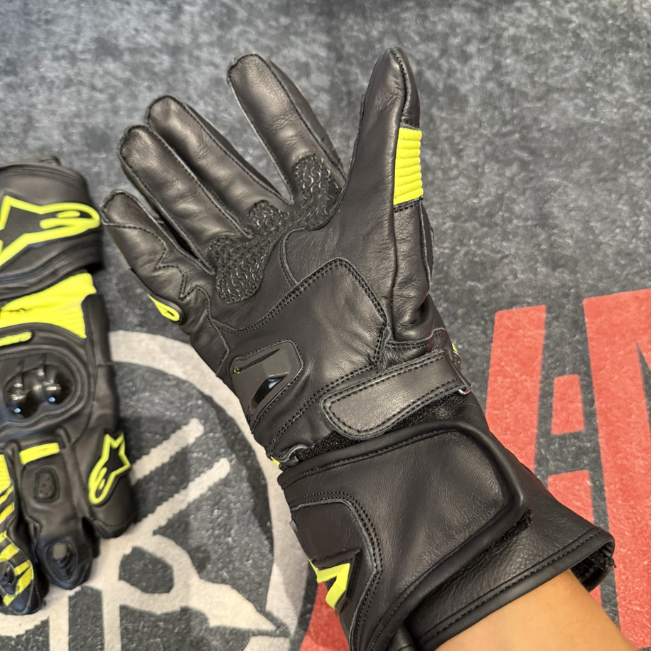 ALPİNESTARS GP FULL NEON HAKİKİ DERİ ELDİVEN M017