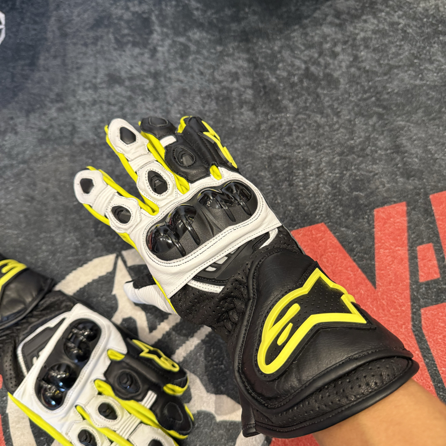 ALPİNESTARS GP FULL NEON HAKİKİ DERİ ELDİVEN M018