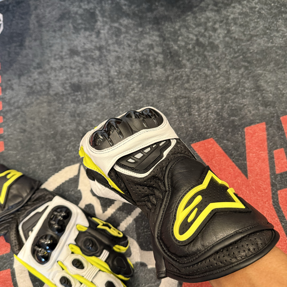 ALPİNESTARS GP FULL NEON HAKİKİ DERİ ELDİVEN M018